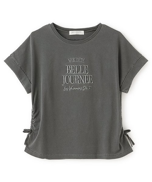 pom ponette Tシャツ pom ponette junior tシャツ ピグメント加工ロゴTシャツ キッズ