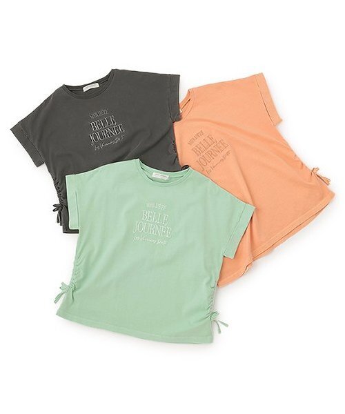 pom ponette junior tシャツ ピグメント加工ロゴTシャツ キッズ