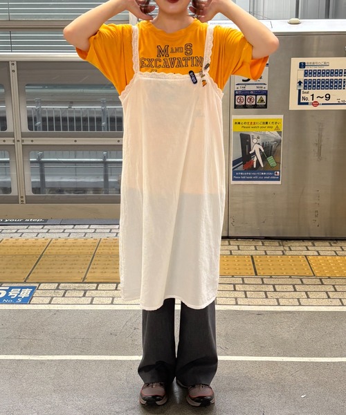 しいな - レースコットンワンピース made in INTER FACTORY INTER FACTORY ワンピース しいな - レースコットンワンピース
