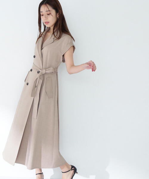 美品★ナチュラルビューティーベーシック 2025ssベルテッドトレンチワンピース ベルテッドトレンチワンピース | NATURAL BEAUTY BASIC