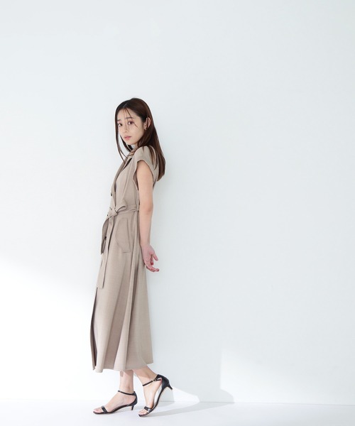 NATURAL BEAUTY BASIC ワンピース バイカラーステッチワンピース