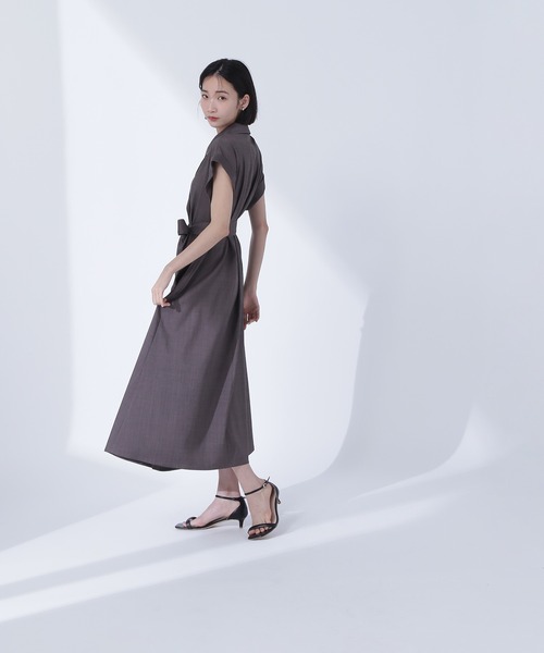 NATURAL BEAUTY BASIC ワンピース ベルテッドトレンチワンピース