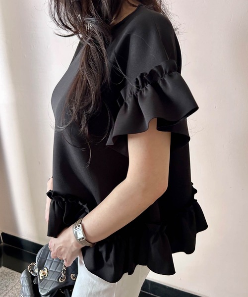 Myu（ミュー） tシャツ CANDYフリル TOPS レディース : ZOZOTOWN Yahoo