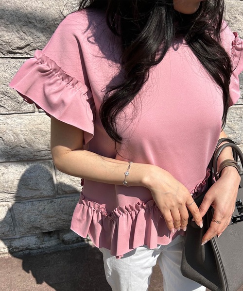 Myu（ミュー） tシャツ CANDYフリル TOPS レディース : ZOZOTOWN Yahoo