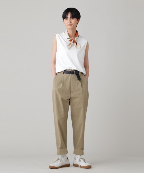 【新品】MHLコットンパンツ（チノパン）Ⅲ MHL. 「MHL.」 チノパンツ 3 ブラック レディース : ZOZOTOWN