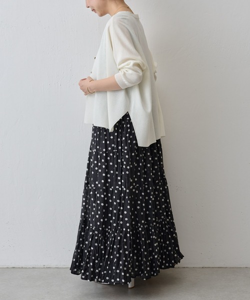 BEARDSLEY（ビアズリー） 7分袖ニットカーディガン FREE ブラック