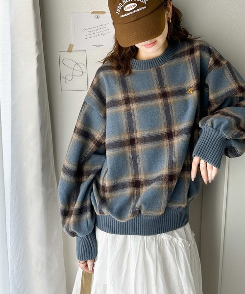 「classicalelf」 長袖カットソー MEDIUM ブルー レディース_画像4