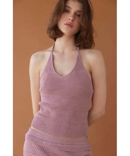 ALEXIA STAM（アリシアスタン） キャミソール Halter Neck Knit Top