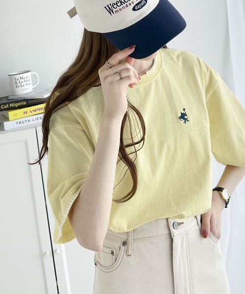 「Java」 半袖Tシャツ SMALL イエロー レディース