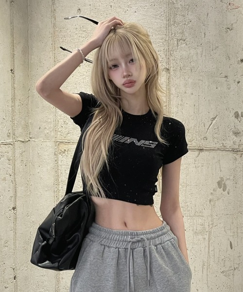 トップス kirakira KsG tシャツ kirakira cropped logo tops レディース メンズ
