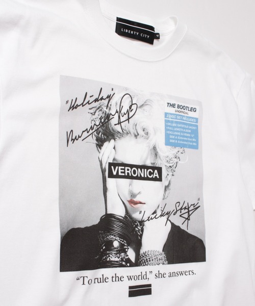 「LIBERTY CITY」 半袖Tシャツ 3 ホワイト メンズ