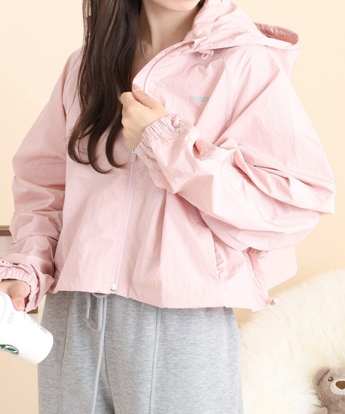 NERDY ナイロンジャケット スリーブシアリングウィンドブレーカー