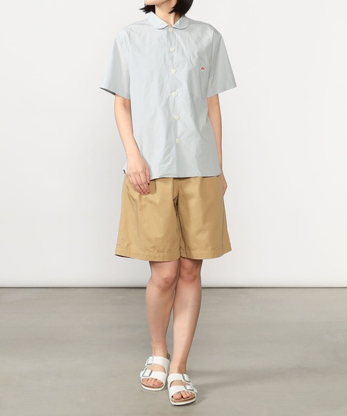 ダントン　半袖　ブラウス　シャツ　34 Danton 「DANTON」 半袖シャツ 34 ネイビー レディース
