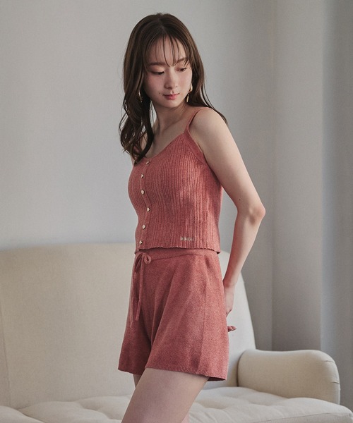 mideal パジャマ ルームウェア room wear cami × short pants