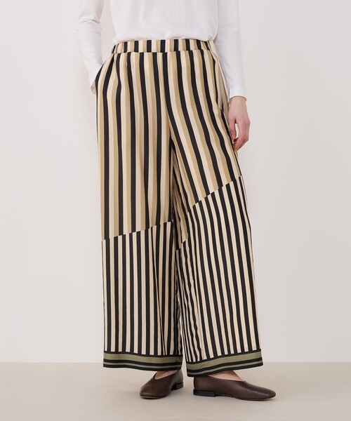 GALERIE VIE（ギャルリー ヴィー） パンツ シルクハブタエストライプ