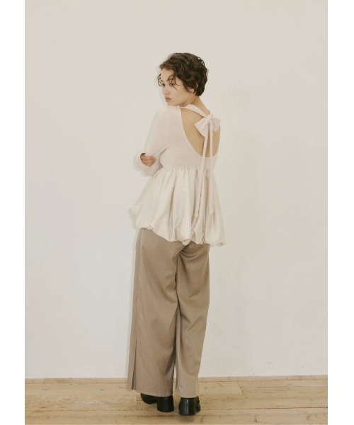 NOTRE emor（ノートルエモア） tシャツ ribbon balloon lulu tops 