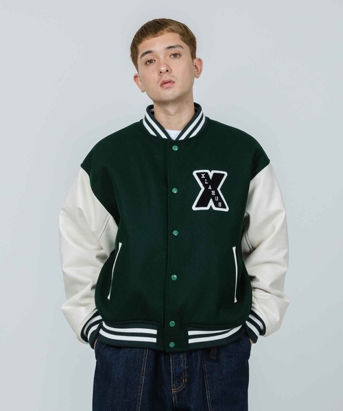XLARGE（エクストラ ラージ） スタジャン L グリーン メンズ
