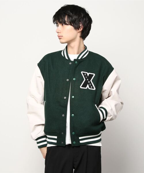 【大幅値下げ中】 XLARGE グリーン スタジャン　エクストララージ　XL XLARGE（エクストラ ラージ） スタジャン L グリーン メンズ