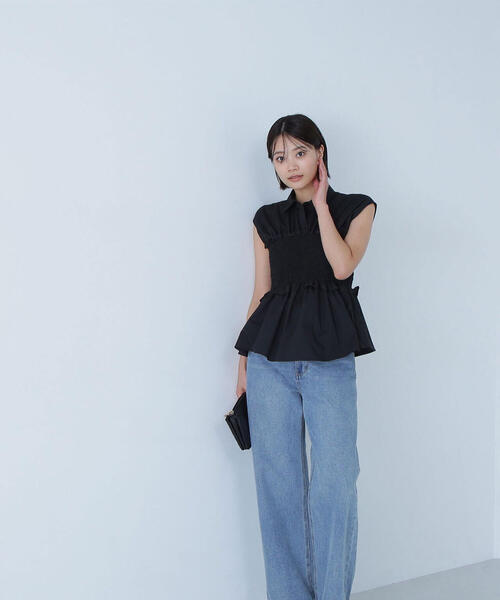 「NATURAL BEAUTY BASIC」 ノースリーブチュニック SMALL ラベンダー レディース_画像3
