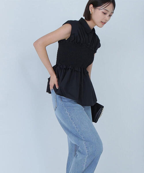 「NATURAL BEAUTY BASIC」 ノースリーブチュニック SMALL ラベンダー レディース_画像5
