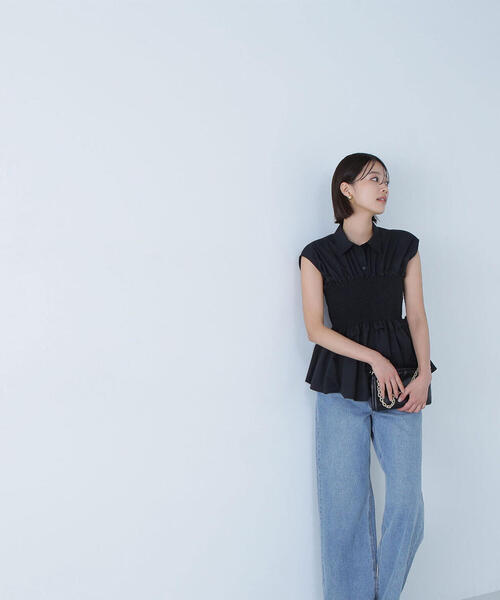 「NATURAL BEAUTY BASIC」 ノースリーブチュニック SMALL ラベンダー レディース_画像6