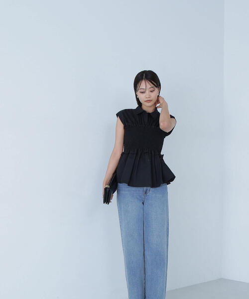 「NATURAL BEAUTY BASIC」 ノースリーブチュニック SMALL ラベンダー レディース_画像8