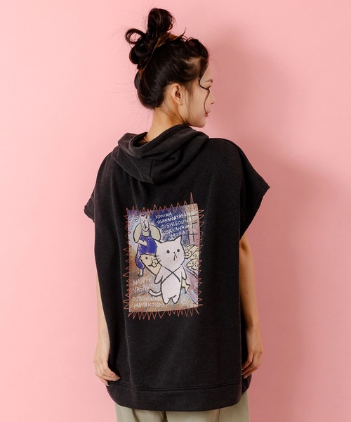 ScoLar Parity（スカラーパリティ） tシャツ 353106：魚屋さんとネコ柄