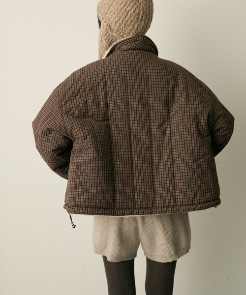 full/fill. ダウンコート ダウンジャケット reversible check boa puff