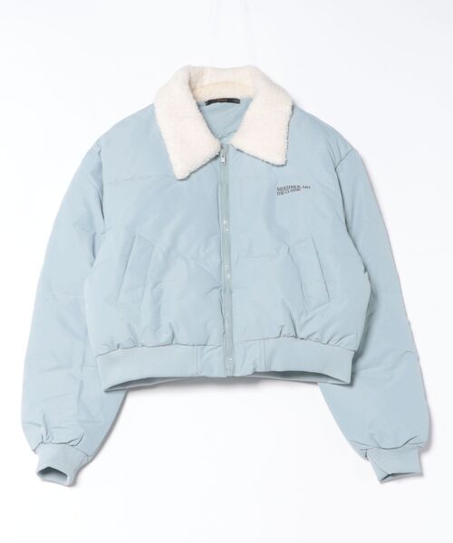 ダウンコート ダウンジャケット ショート丈 衿ファイクファー エコ