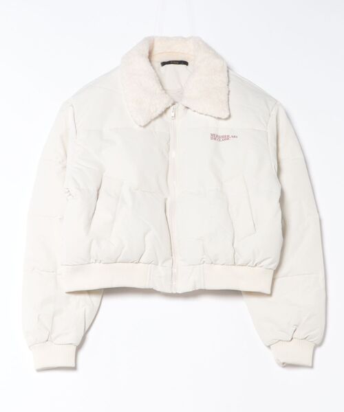 ダウンコート ダウンジャケット ショート丈 衿ファイクファー エコ