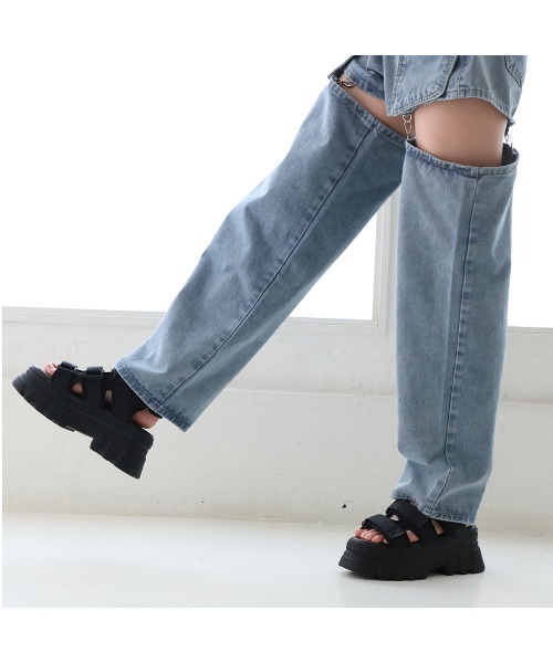 「DEMETER」 フラットサンダル M ブラック レディース_画像5