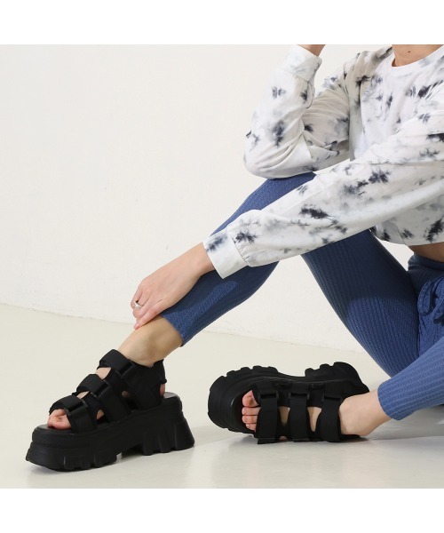 「DEMETER」 フラットサンダル M ブラック レディース_画像7