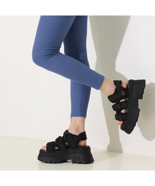 「DEMETER」 フラットサンダル M ブラック レディース_画像9