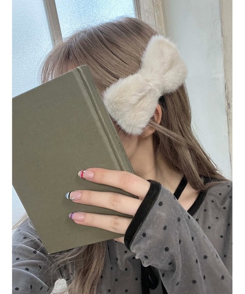 ヘアクリップ フェイクファーリボンバレッタ : ZOZOTOWN Yahoo!店