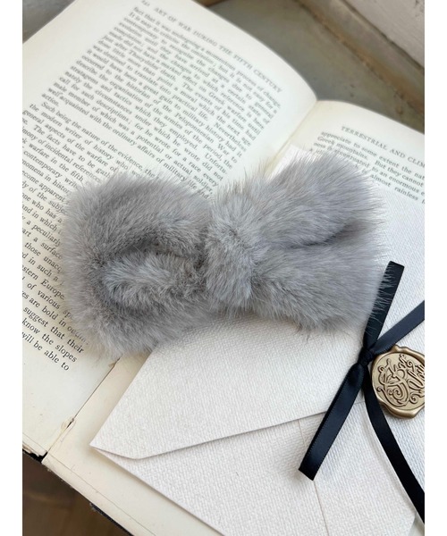 ヘアクリップ フェイクファーリボンバレッタ : ZOZOTOWN Yahoo!店