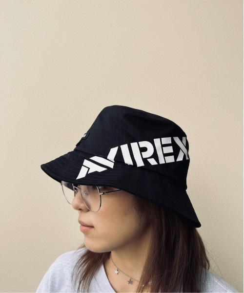 AVIREX 帽子 ハット / AX DIAGONAL LOGO BUCKET HAT 81264100 メンズ