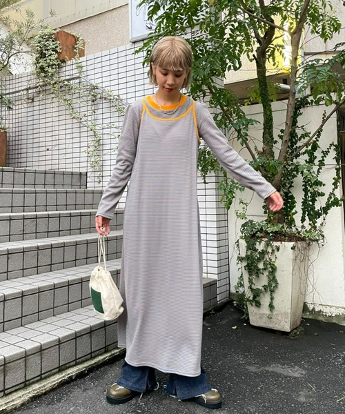 「HELLO.SANFRANCISCO」 キャミソールワンピース FREE グリーン レディース_画像2