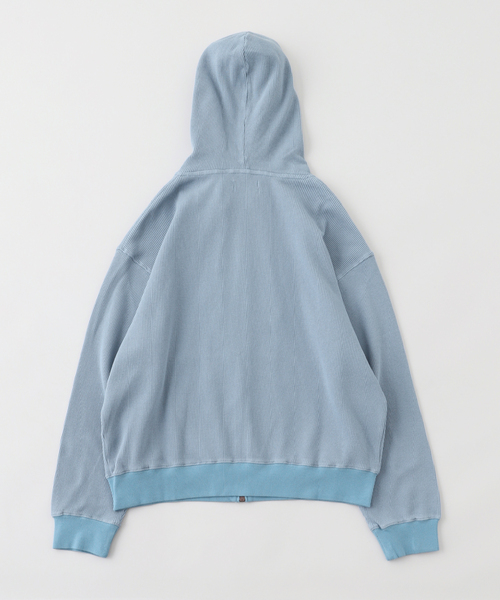 WOKE EDGE（ウォークエッジ） パーカー Washed Thermal Zip Hoodie