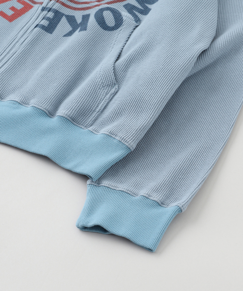 WOKE EDGE（ウォークエッジ） パーカー Washed Thermal Zip Hoodie