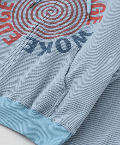 WOKE EDGE（ウォークエッジ） パーカー Washed Thermal Zip Hoodie