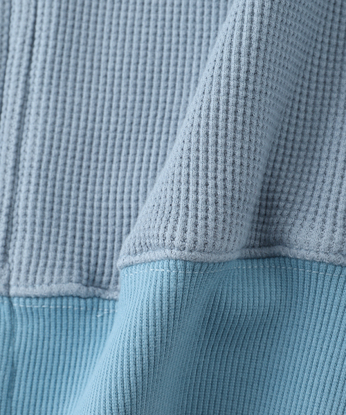 WOKE EDGE（ウォークエッジ） パーカー Washed Thermal Zip Hoodie