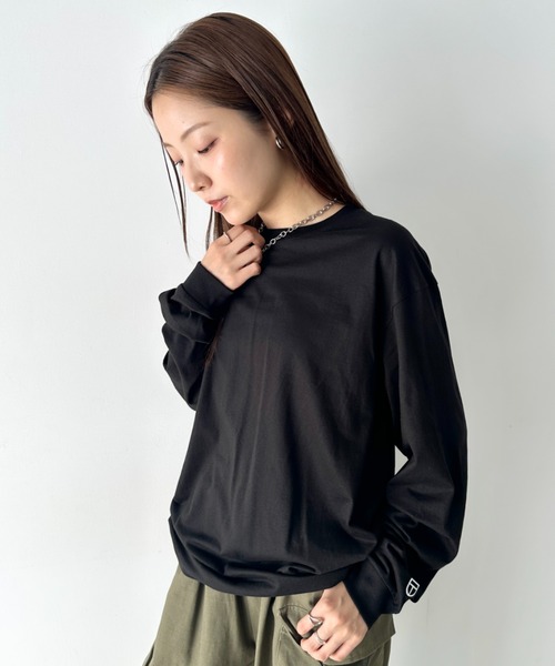 ❤️Reformation 新作新品　黒　長袖カットソー　上品　オシャレ NEWTRAL tシャツ NEWTRAL(ニュートラル)/210 5.6oz Standard Emblem LS
