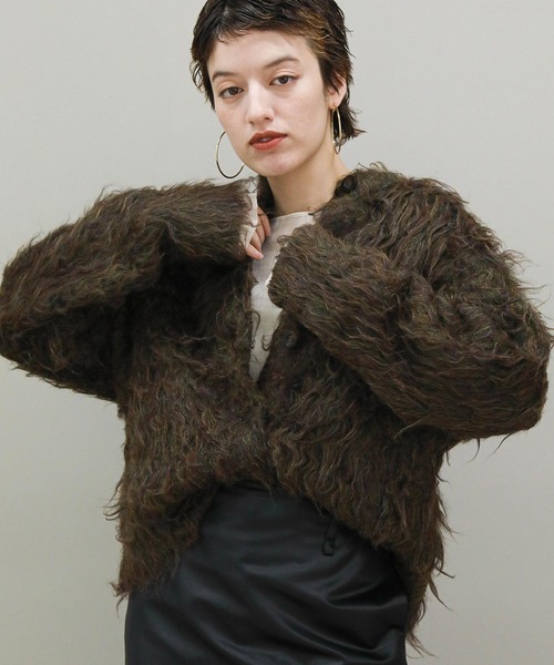 ハグオーワー シャギー2wayカーディガン 新作 HUG Ō WäRのおすすめ