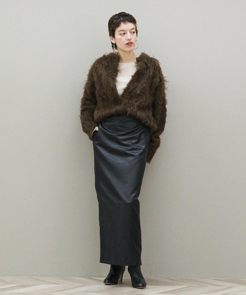 The rejoice カーディガン 2wayシャギーカーデ レディース