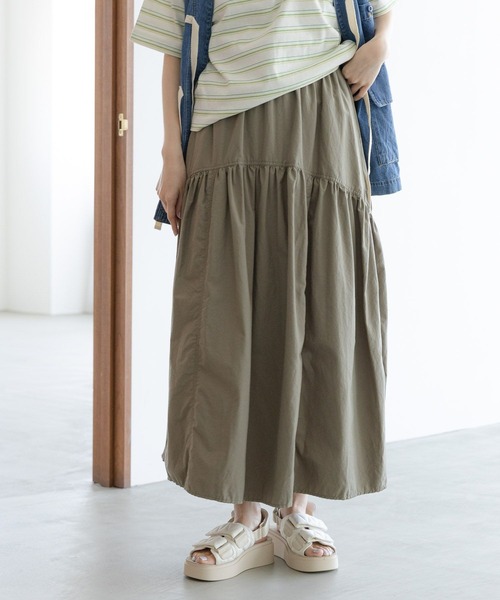 niko and…（ニコアンド） フレアスカート FREE ベージュ レディース