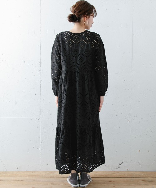「URBAN RESEARCH Sonny Label」 長袖ワンピース FREE ネイビー レディース_画像2