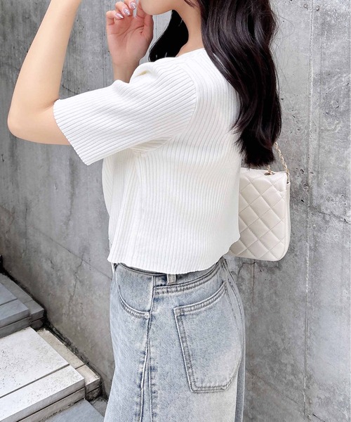 「INGNI」 ニットアンサンブル M ネイビー レディース_画像3