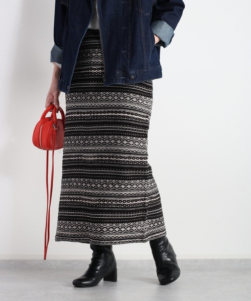 「cepo」 ニットスカート M ロイヤルブルー レディース_画像4