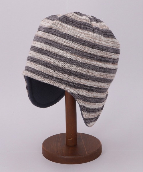 CA4LA（カシラ） ニット帽 ニットキャップ STRIPE KNIT レディース