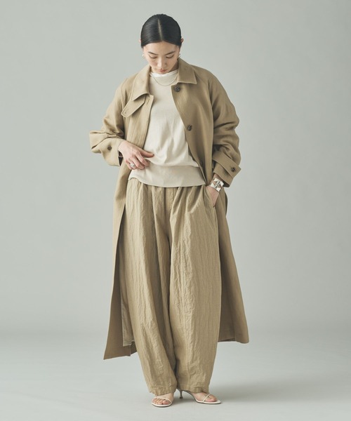 【お値下げ中】Curensology カレンソロジー ステンカラー ロングコート Curensology - カレンソロジー メルトンステンカラーコートの通販 by